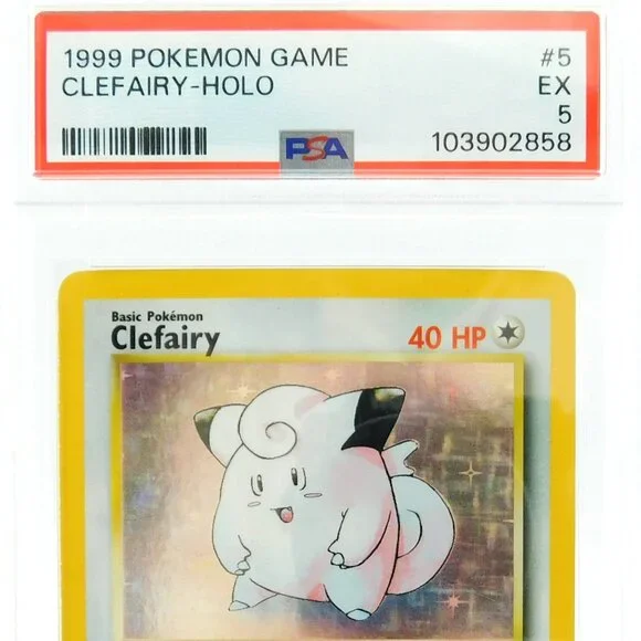 1999 CLEFAIRY Holo #5/102 PSA 5 Pokemon Card Game Home 1999 CLEFAIRY Holo #5/102 PSA 5 Pokemon Card Game Home